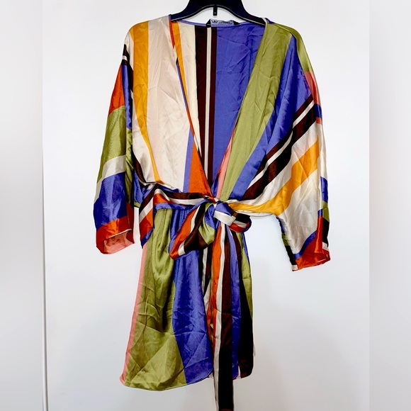 ZARA Wrap Playsuit/Romper Size XL - Picture 2 of 8